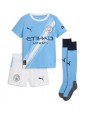 Otroški Nogometna dresi replika Manchester City Erling Haaland #9 Domači 2025-26 Kratek rokav (+ hlače)
